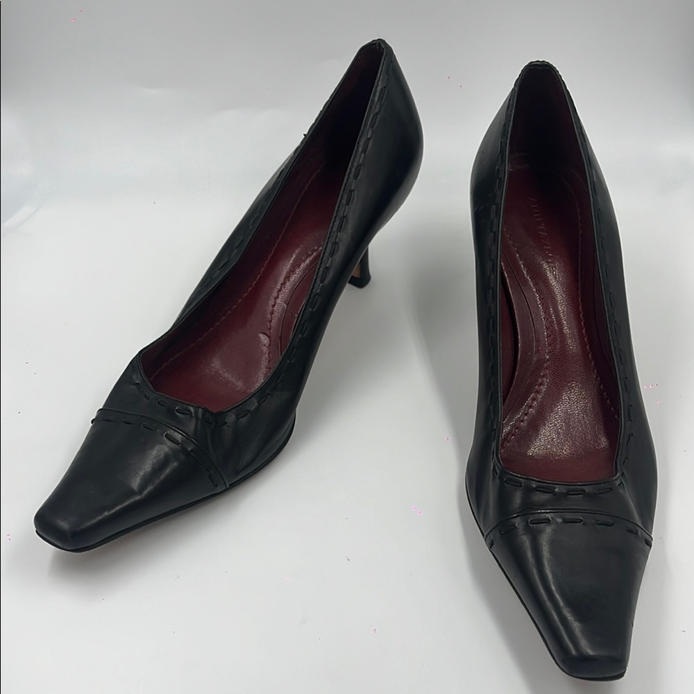 Elegant Black Women's Shoes Ann Taylor Vibtage Rare Red inside